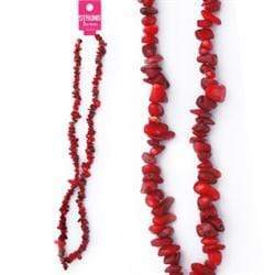 AussieSuperStore Jewellery Making Supplies Strung Beads Shell Chips Strung Beads Shell Chips Coral | Jewellery Making Beads 9323823179601 BBS2014180